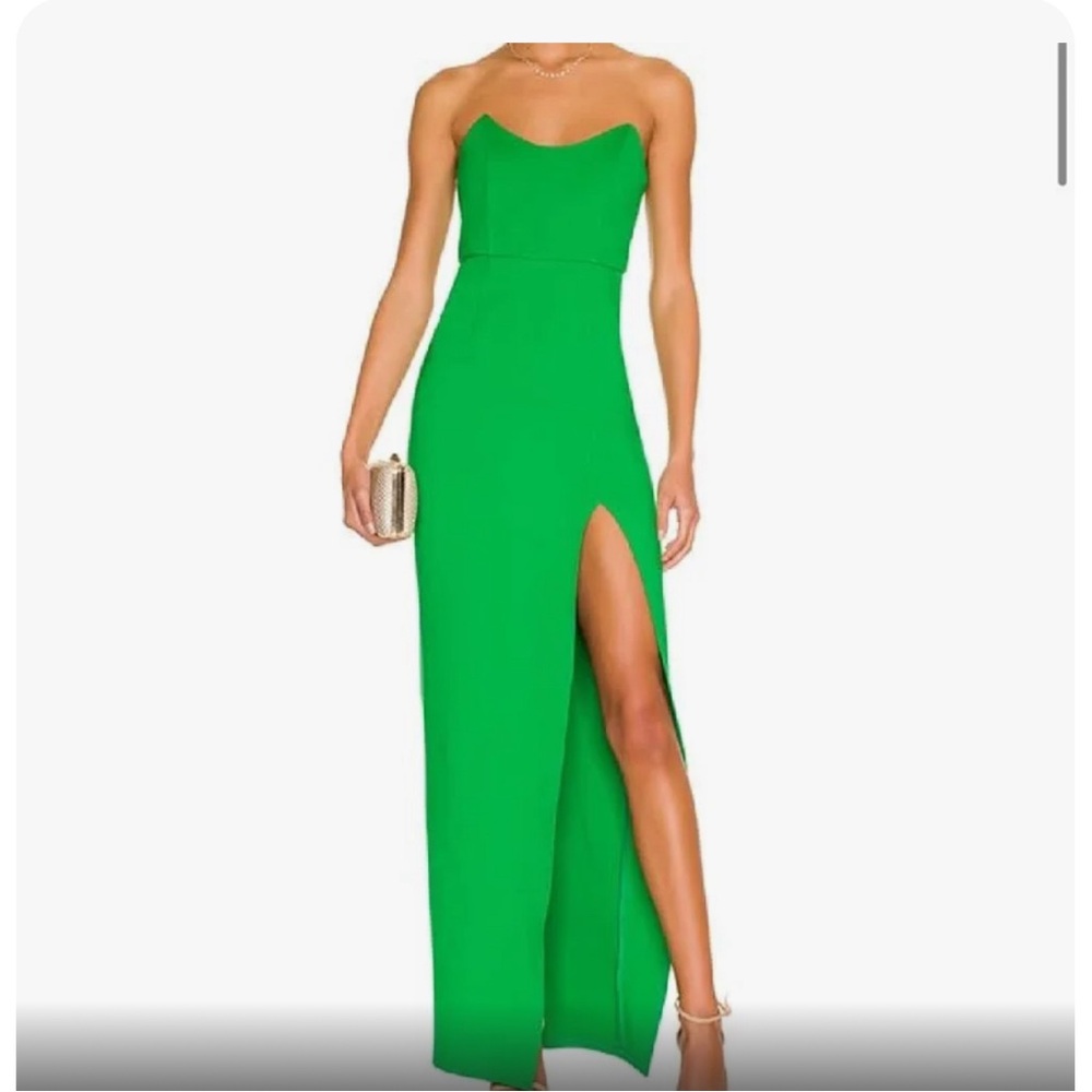 REVOLVE Ryleigh Strapless Maxi Dress in Green by Superdown